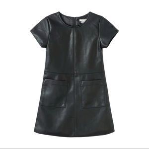 NWT! Zara Girls Faux Leather Dress, size 9.